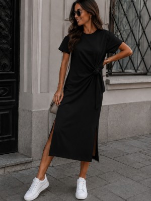 Basic strik dress zwart