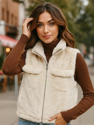 Fluffy bont gilet 