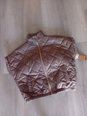 Fashion puffer bodywarmer taupe 