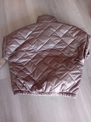 Fashion puffer bodywarmer taupe 