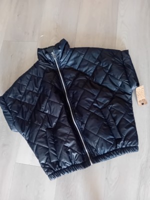 Fashion puffer bodywarmer zwart 