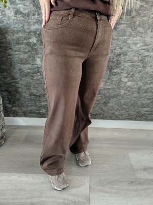 Jeans choco strass Miss bon 78509-9