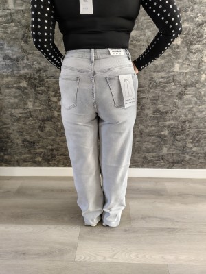 Hello miss wide leg jeans grijs HM 6563-2
