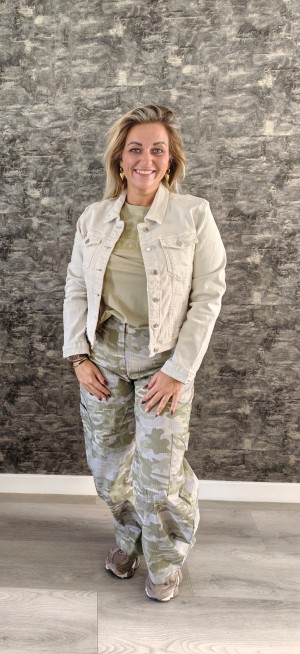 Spijkerjasje beige X257-3