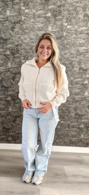 Teddy vest off white U 6421