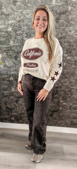 Sweaters creme choco Californië 
