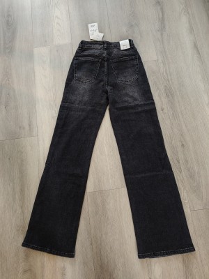 Wide leg jeans black wassing