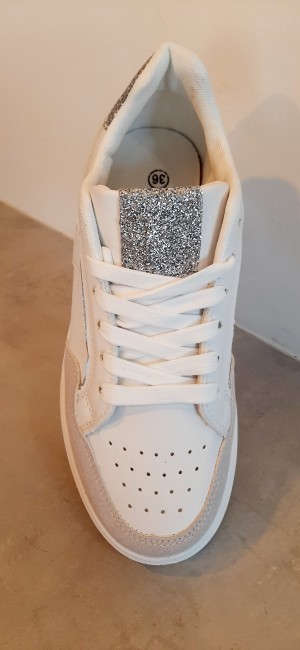 sneaker wit /zilver  B026 -95