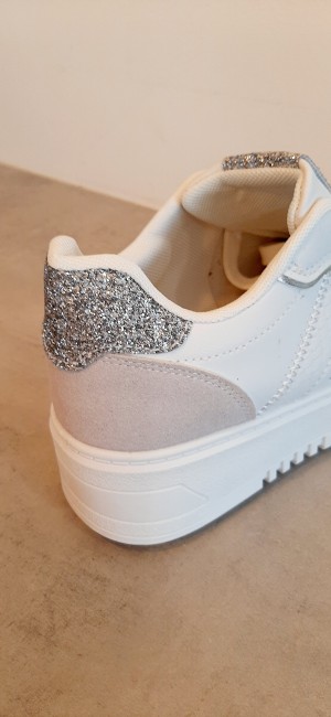 sneaker wit /zilver  B026 -95