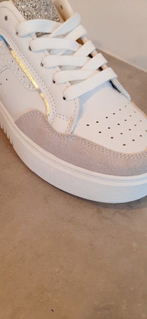 sneaker wit /zilver  B026 -95