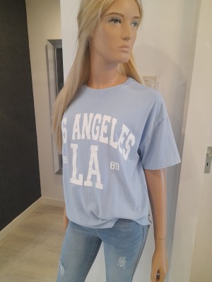 Oversized shirts babyblauw LA 801546