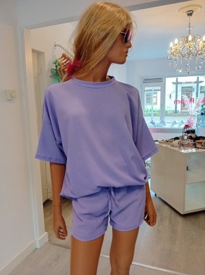 2delig set oversized shirt lila 