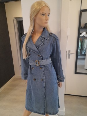 Jeans trenchcoat blue