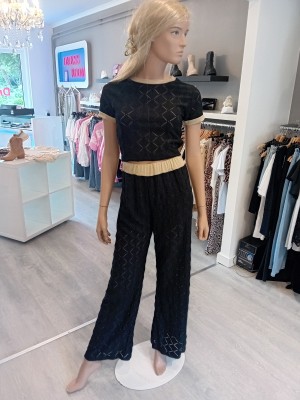 Boho lurex set black 