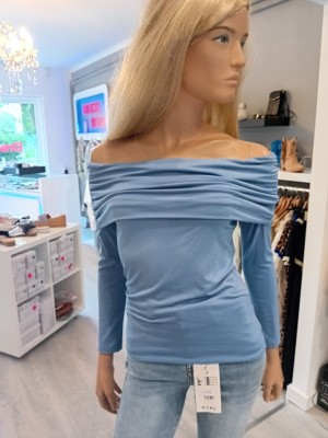 Off shouldertop bleu