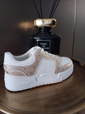 Sneaker wit gold strass LS 670