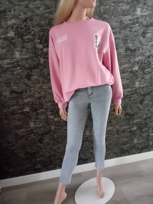 Sweater inner peace LA roze 81741