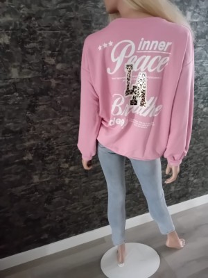 Sweater inner peace LA roze 81741