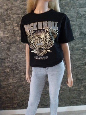 Shirt rock & roll oversized white 