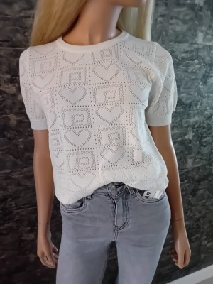 By clara top/shirt  heart off white CH 9061