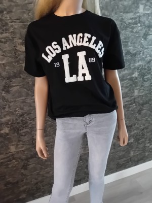 Oversized shirt los angeles LA black