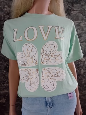 Shirt  love mintgroen