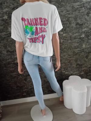 Tipsy cocktail shirt/tee wit 801639