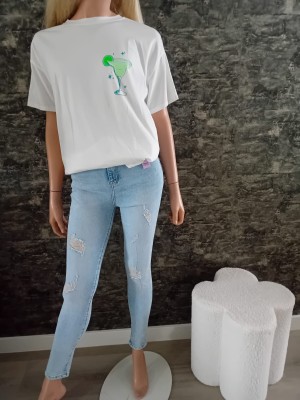 Tipsy cocktail shirt/tee wit 801639