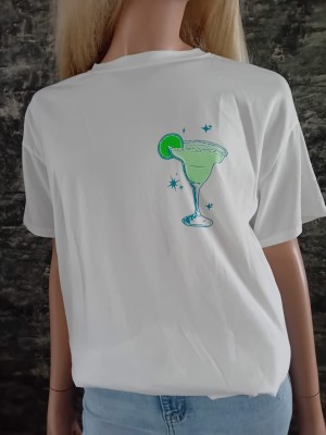 Tipsy cocktail shirt/tee wit 801639