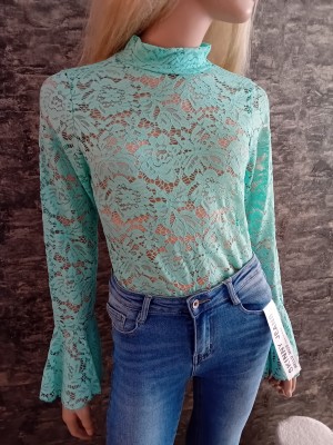 lace top ruchel  turquoise 1429