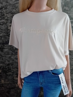 Oversized shirt champagne beige H 1042