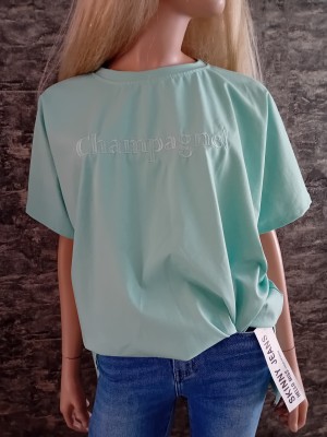 Oversized shirt champagne turquoise 1042
