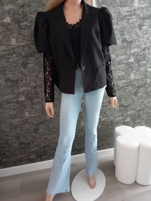 Pofmouw blazer lace  black 