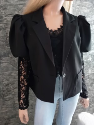 Pofmouw blazer lace  black 78419