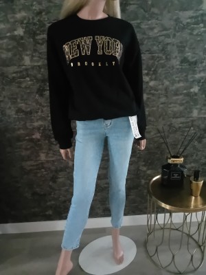  Sweater newyork panterprint zwart