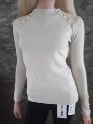 Truitje goud knoop beige 1468