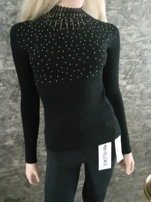 Truitje black shining strass 3165