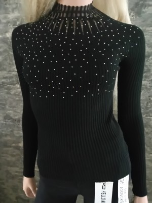 Truitje black shining strass 3165