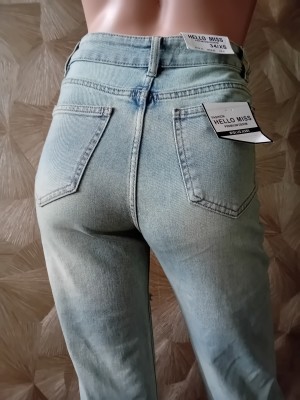 Wide leg jeans ripped Hello miss H 692-2