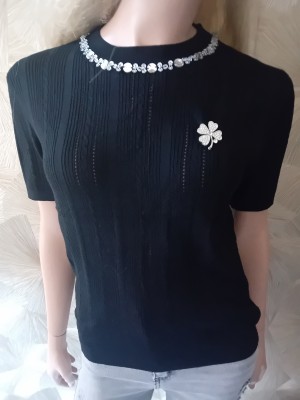 Top strass met broche zwart ymce 