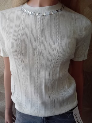 Top strass met broche off white ymce 0049