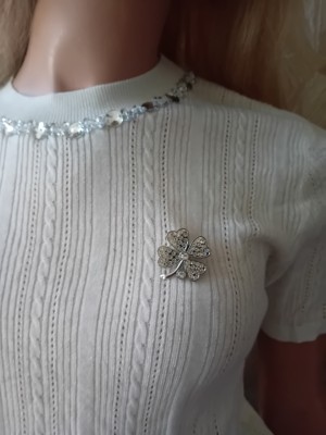 Top strass met broche off white ymce 0049