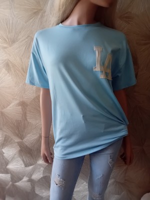 LA Oversized t shirt  bleu 801745