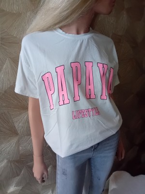 Shirt papaya wit/rose 