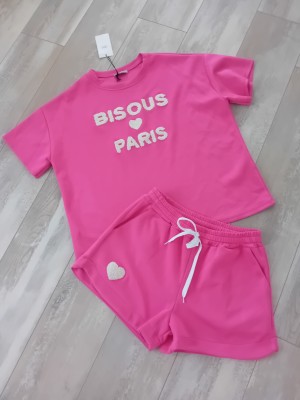 Tweedelige comfycset bisous ♡ paris
