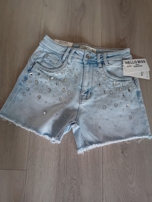 Jeans short Hello miss met strass HM 6345