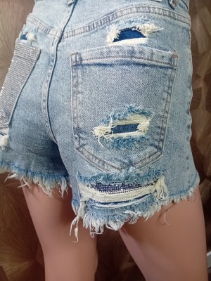 Jeansshort strass monday LW- 736