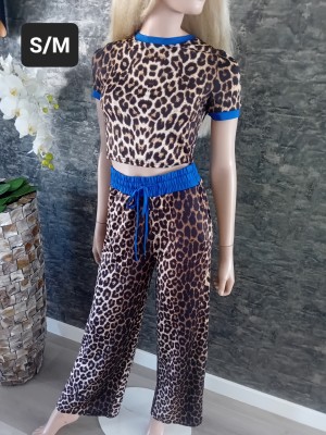 Tweedelige set leopard print