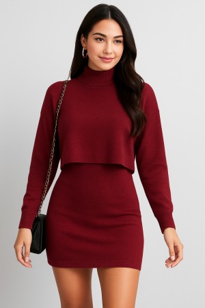 Twinset jurk burgundy/bordeaux 