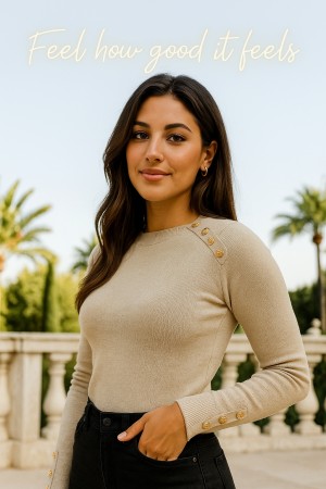 Truitje camel goud knoop 1468